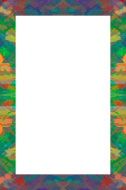 Retro desenli eski boyalı çerçeve