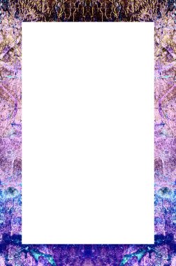 Retro desenli eski boyalı çerçeve