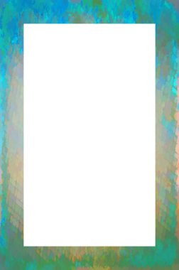 Retro desenli eski boyalı çerçeve