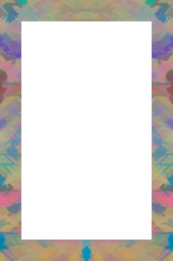 Retro desenli eski boyalı çerçeve