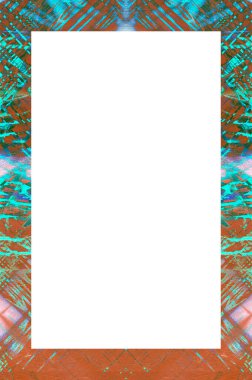 Retro desenli eski boyalı çerçeve