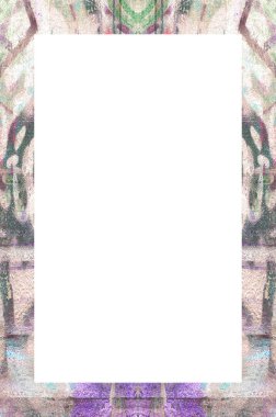 Retro desenli eski boyalı çerçeve