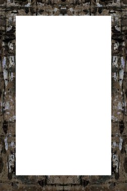 Retro desenli eski boyalı çerçeve