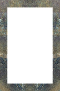 Retro desenli eski boyalı çerçeve