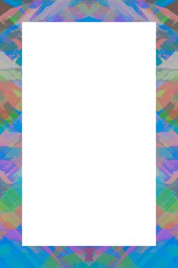 Retro desenli eski boyalı çerçeve