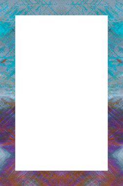 Retro desenli eski boyalı çerçeve