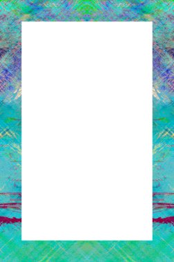 Retro desenli eski boyalı çerçeve