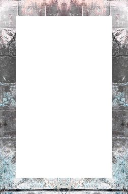 Retro desenli eski boyalı çerçeve