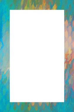 Retro desenli eski boyalı çerçeve