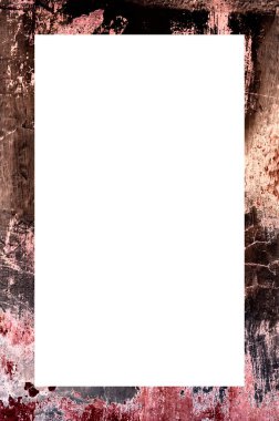 Retro desenli eski boyalı çerçeve