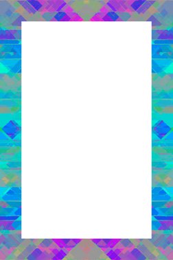 Retro desenli eski boyalı çerçeve