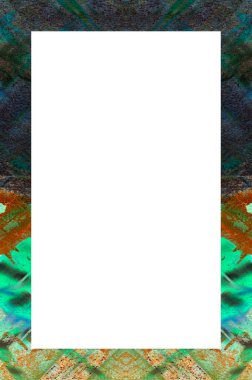 Retro desenli eski boyalı çerçeve