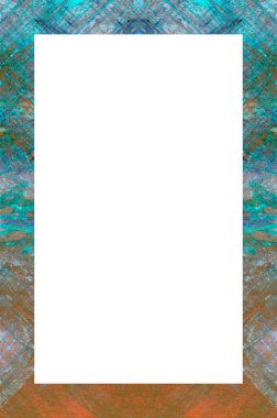 Retro desenli eski boyalı çerçeve