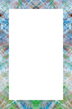 Retro desenli eski boyalı çerçeve