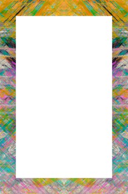 Retro desenli eski boyalı çerçeve