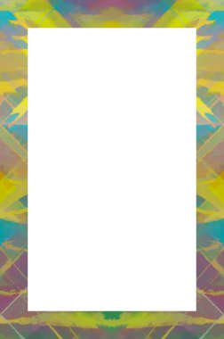 Retro desenli eski boyalı çerçeve