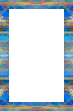 Retro desenli eski boyalı çerçeve