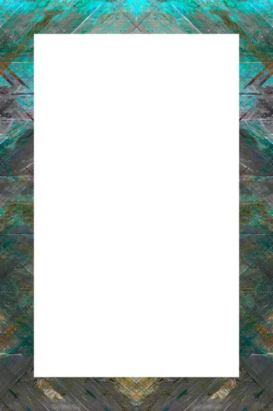 Retro desenli eski boyalı çerçeve