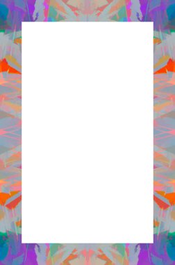 Retro desenli eski boyalı çerçeve