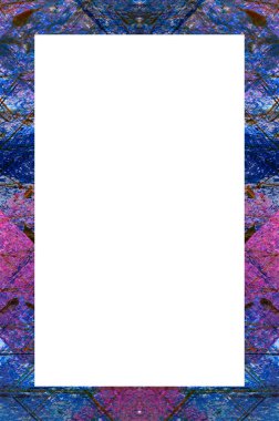 Retro desenli eski boyalı çerçeve