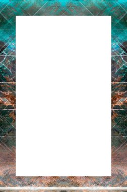 Retro desenli eski boyalı çerçeve