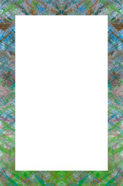 Retro desenli eski boyalı çerçeve