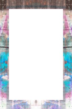 Retro desenli eski boyalı çerçeve