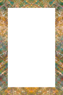 Retro desenli eski boyalı çerçeve