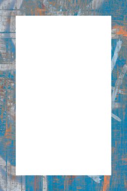 Retro desenli eski boyalı çerçeve