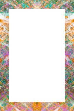 Retro desenli eski boyalı çerçeve