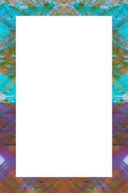 Retro desenli eski boyalı çerçeve