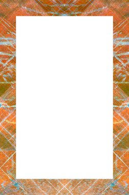 Retro desenli eski boyalı çerçeve