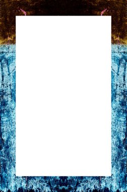 Retro desenli eski boyalı çerçeve