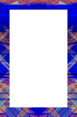 Retro desenli eski boyalı çerçeve