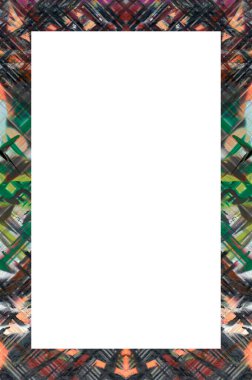 Retro desenli eski boyalı çerçeve