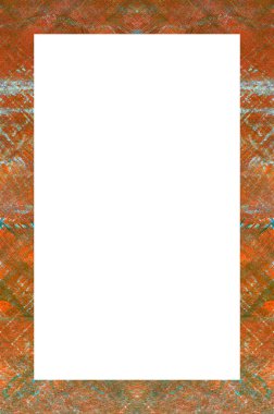 Retro desenli eski boyalı çerçeve