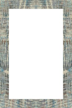 Retro desenli eski boyalı çerçeve