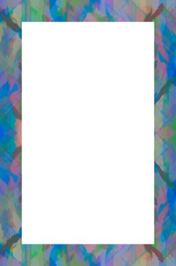 Retro desenli eski boyalı çerçeve