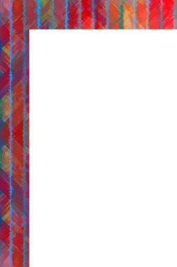 Retro desenli eski boyalı çerçeve