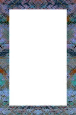 Retro desenli eski boyalı çerçeve