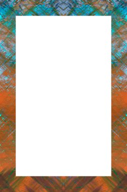 Retro desenli eski boyalı çerçeve