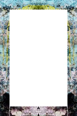 Retro desenli eski boyalı çerçeve