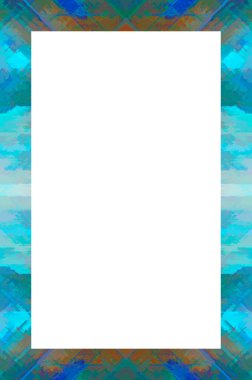 Retro desenli eski boyalı çerçeve