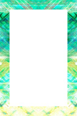 Retro desenli eski boyalı çerçeve