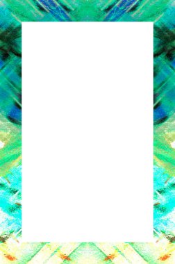 Retro desenli eski boyalı çerçeve