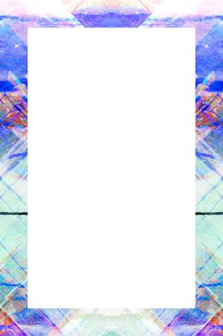 Retro desenli eski boyalı çerçeve