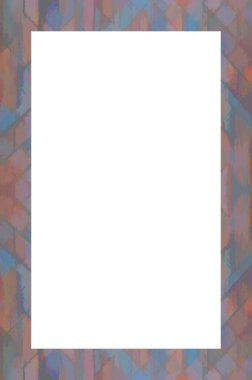 Retro desenli eski boyalı çerçeve