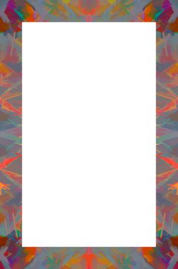 Retro desenli eski boyalı çerçeve