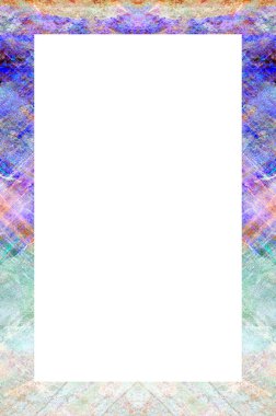 Retro desenli eski boyalı çerçeve