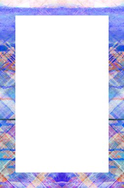 Retro desenli eski boyalı çerçeve